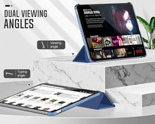 Load image into Gallery viewer, ProElite Cover Case for Apple iPad Mini 6/Mini 7 8.3 inch Case, Smart Flip Case Cover for Apple iPad Mini 6/Mini 7 8.3 inch Translucent Back, Dark Blue with Stylus Pen