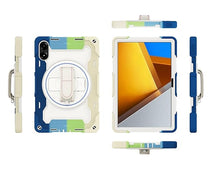 Load image into Gallery viewer, ProElite Case Cover for Poco Pad 12.1 inch case, Rugged 3 Layer Armor case Cover for Poco Pad 12.1 inch with Hand Grip and Rotating Kickstand with Shoulder Strap, Rainbow Blue