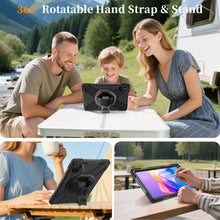 Load image into Gallery viewer, ProElite for Xiaomi Redmi Pad 2 11 inch Case, Rugged 3 Layer Armor case Cover for Xiaomi Redmi Pad 2 11 inch Case with Hand Grip and Rotating Kickstand with Shoulder Strap, Black