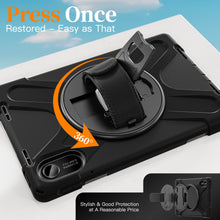 Load image into Gallery viewer, ProElite for Xiaomi Redmi Pad 2 11 inch Case, Rugged 3 Layer Armor case Cover for Xiaomi Redmi Pad 2 11 inch Case with Hand Grip and Rotating Kickstand with Shoulder Strap, Black