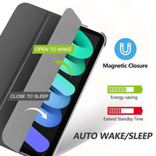 Load image into Gallery viewer, ProElite Cover Case for Apple iPad Mini 6/Mini 7 8.3 inch Case, Smart Flip Case Cover for Apple iPad Mini 6/Mini 7 8.3 inch Translucent Back, Dark Blue with Stylus Pen