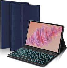 Load image into Gallery viewer, ProElite Keyboard case for Lenovo Tab Plus 11.5 inch Magnetic Detachable Wireless Bluetooth Keyboard with Built-in 7-Colors Backlit, Dark Blue