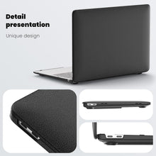Load image into Gallery viewer, ProElite Case for MacBook Air 13 inch M2 2025/2024 M1 2021 2020 Release A2337 A2179 A1932 Model Touch ID, Slim Leather case with Foldable Stand, Black