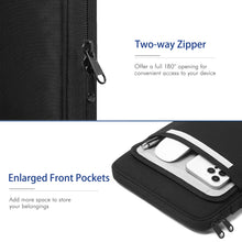 Load image into Gallery viewer, ProElite Polyster Tablet Sleeve Case Upto 11.5 inch with Front Pocket for iPad 10.2/10.9/Pro 11/Lenovo/Galaxy Tab A9 Plus/S7/S8/S9/Realme Pad/Redmi Pad/Mi Pad 7/Moto Tab G62/Oneplus Pad Tablet, Black