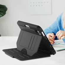 Load image into Gallery viewer, ProElite Case Cover for Apple iPad Mini 6/Mini 7 8.3 inch, Smart Magnetic Shockproof Protective Case for Apple iPad Mini 6/Mini 7 8.3 inch 5 Stable Stands with Pencil Holder, Black