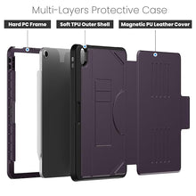 Load image into Gallery viewer, ProElite Case Cover for Apple iPad Air 11 inch M3/M2 2025/2024, Smart Magnetic Shockproof Protective Case for Apple iPad Air 11 inch M3/M2 2025/2024 5 Stable Stands with Pencil Holder, Dark Purple