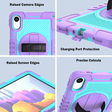 Load image into Gallery viewer, ProElite for Xiaomi Redmi Pad 2 11 inch Case, Rugged 3 Layer Armor case Cover for Xiaomi Redmi Pad 2 11 inch Case with Hand Grip and Rotating Kickstand with Shoulder Strap, Purple Blue