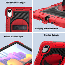 Load image into Gallery viewer, ProElite for Xiaomi Redmi Pad 2 11 inch Case, Rugged 3 Layer Armor case Cover for Xiaomi Redmi Pad 2 11 inch Case with Hand Grip and Rotating Kickstand with Shoulder Strap, Red