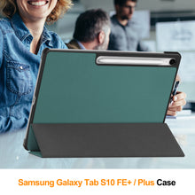 Load image into Gallery viewer, ProElite Cover for Samsung Galaxy Tab S10 FE Plus 13.1 inch Cover Case, Smart Trifold Flip case Cover for Samsung Galaxy Tab S10 FE Plus 13.1 inch, Dark Green
