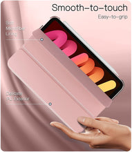 Load image into Gallery viewer, ProElite Cover Case for Apple iPad Mini 6/Mini 7 8.3 inch Case, Smart Flip Case Cover for Apple iPad Mini 6/Mini 7 8.3 inch Translucent Back, Rose Gold with Stylus Pen