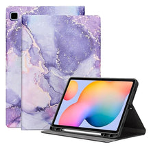 Load image into Gallery viewer, ProElite Book Cover for Samsung Galaxy Tab S6 Lite 10.4 inch Case, Smart flip case Book Cover for Galaxy Tab S6 Lite 10.4 inch with Pen Holder, Marble Purple