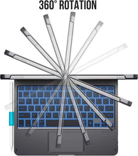 Load image into Gallery viewer, ProElite 360 Degree Rotatable Wireless Bluetooth TouchPad Keyboard Case Cover for Apple iPad Air 13 inch M3/M2 2025/2024 & iPad Pro 12.9 5th/6th Gen, Built-in 7-Colors Backlit, Rose Gold