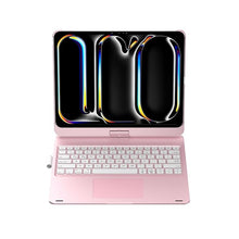 Load image into Gallery viewer, ProElite 360 Degree Rotatable Wireless Bluetooth TouchPad Keyboard case Cover for Apple iPad Pro 11 inch 2024/2025 M4/M5, Built-in 7-Colors Backlit, Rose Gold