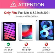 Load image into Gallery viewer, ProElite Cover Case for Apple iPad Mini 6/Mini 7 8.3 inch Case, Smart Flip Case Cover for Apple iPad Mini 6/Mini 7 8.3 inch with Pencil Holder, Black (Transparent Back)
