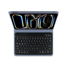 Load image into Gallery viewer, ProElite Keyboard case for Apple iPad Pro 11 inch 2024/2025 M4/M5 with Pencil Holder, Magnetic Detachable Wireless Bluetooth Keyboard Built-in 7-Colors Backlit, Lavender