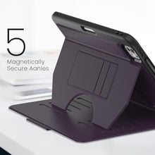 Load image into Gallery viewer, ProElite Case Cover for iPad Pro 11 2024 M4/M5 2024/2025 Case, Smart Magnetic Shockproof Protective Case for Apple iPad Pro 11 M4/M5 2024/2025 5 Stable Stands with Pencil Holder, Dark Purple