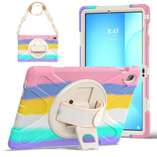 Load image into Gallery viewer, ProElite Cover for Samsung Galaxy Tab S10 FE Plus 13.1 inch, Rugged 3 Layer Armor case for Samsung Galaxy Tab S10 FE Plus 13.1 inch with Rotating Kickstand, Rainbow Pink