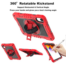 Load image into Gallery viewer, ProElite for Xiaomi Redmi Pad 2 11 inch Case, Rugged 3 Layer Armor case Cover for Xiaomi Redmi Pad 2 11 inch Case with Hand Grip and Rotating Kickstand with Shoulder Strap, Red
