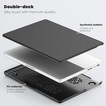 Load image into Gallery viewer, ProElite Case for MacBook Pro 14 inch 2025 2024 2023 2022 2021 M5/M4/M3 A2918 A2992 M2 A2779 M1 A2442 Pro Max, Slim Leather Case with Foldable Stand, Black