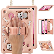 Load image into Gallery viewer, ProElite Cover for Apple iPad 10.2 inch Case Cover, Tough Bubble Kids case Cover for Apple iPad 10.2" 9th/8th/7th Gen with Rotating Kickstand & Shoulder Strap, Pink
