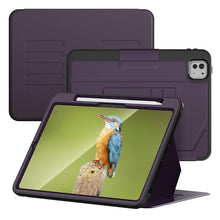 Load image into Gallery viewer, ProElite Case Cover for iPad Pro 11 2024 M4/M5 2024/2025 Case, Smart Magnetic Shockproof Protective Case for Apple iPad Pro 11 M4/M5 2024/2025 5 Stable Stands with Pencil Holder, Dark Purple