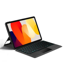 Load image into Gallery viewer, {Refurbished} ProElite Wireless Bluetooth TouchPad Keyboard Case for Redmi Pad SE 11 inch, Magnetic Detachable Wireless Bluetooth TouchPad Keyboard Built-in 7-Colors Backlit, Black