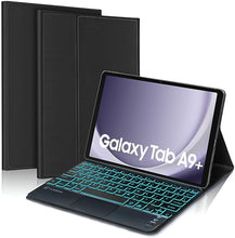 Load image into Gallery viewer, ProElite TouchPad Keyboard case for Samsung Galaxy Tab A9 Plus 11 inch, Magnetic Detachable Wireless Bluetooth TouchPad Keyboard Built-in 7-Colors Backlit, Black