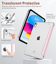 Load image into Gallery viewer, ProElite Cover for Apple iPad (A16) 11th/10th Generation (2025/2022) Cover Case, Transparent Smart case for iPad 11th/10th Gen 2025/2022 (Supports Auto Sleep Wake) with Stylus Pen, Rose Gold