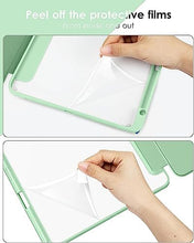 Load image into Gallery viewer, ProElite case Cover for Apple iPad Air 11 M4/M3/M2 2026/2025/2024/ Air 10.9 inch 5th/4th Gen, Transparent Smart Flip Cover for iPad Air 11 M4/M3/M2 & Air 10.9 inch with Pencil Holder, Light Green
