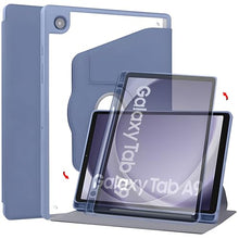 Load image into Gallery viewer, ProElite Cover for Samsung Galaxy A9 8.7 inch Cover Case, 360 Degree Rotatable Smart Flip Case Cover for Samsung Galaxy Tab A9 8.7 inch Transparent Back with S Pen Holder, Lavender