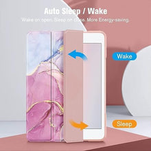 Load image into Gallery viewer, ProElite Case for iPad Air 11" M3/M2 2025/2024, Air 5th Gen 2022/iPad Air 4th Gen 2020 10.9 Inch, Slim Hard PC Translucent Back Shell Smart Cover Fit iPad Air 11 M3/M2 & Air 10.9 Case, Marble Pink