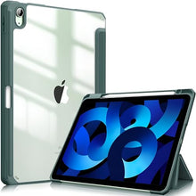 Load image into Gallery viewer, ProElite case Cover for Apple iPad Air 11 M4/M3/M2 2026/2025/2024/ Air 10.9 inch 5th/4th Gen, Transparent Smart Flip Cover for iPad Air 11 M4/M3/M2 & Air 10.9 inch with Pencil Holder, Dark Green