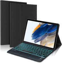 Load image into Gallery viewer, ProElite TouchPad Keyboard case for Samsung Galaxy Tab A8 10.5 inch (SM-X200/ SM-X205/ SM-X207), Magnetic Detachable Wireless Bluetooth TouchPad Keyboard Built-in 7-Colors Backlit, Black