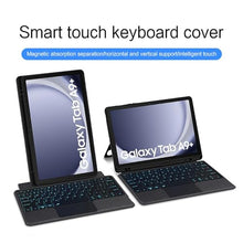 Load image into Gallery viewer, ProElite Wireless Bluetooth TouchPad Keyboard Case for Samsung Galaxy Tab A9 Plus 11 inch, Magnetic Detachable Wireless Bluetooth TouchPad Keyboard Built-in 7-Colors Backlit with S Pen Holder, Black