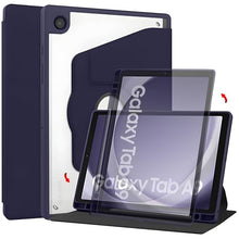 Load image into Gallery viewer, ProElite Cover for Samsung Galaxy A9 8.7 inch Cover Case, 360 Degree Rotatable Smart Flip Case Cover for Samsung Galaxy Tab A9 8.7 inch Transparent Back with S Pen Holder, Dark Blue