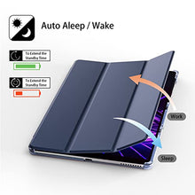 Load image into Gallery viewer, ProElite Smart Flip Case Cover for Lenovo Tab M10 FHD Plus 10.3" X606V /TB-X606/TB-X606X, Translucent Back with Stylus Pen, Navy Blue