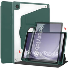 Load image into Gallery viewer, ProElite Cover for Samsung Galaxy A9 8.7 inch Cover Case, 360 Degree Rotatable Smart Flip Case Cover for Samsung Galaxy Tab A9 8.7 inch Transparent Back with S Pen Holder, Dark Green