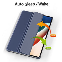 Load image into Gallery viewer, ProElite Smart Flip Case Cover for Xiaomi Mi Pad 5 11", Translucent Back with Stylus Pen, Navy Blue