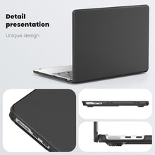 Load image into Gallery viewer, ProElite Case for MacBook Air 13.6 inch Case 2022 2023 2024 2025 Release M4/M3 A3113 M2 A2681 with Touch ID, Slim Leather case with Foldable Stand, Black