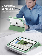 Load image into Gallery viewer, ProElite Cover Case for Apple iPad Mini 6/Mini 7 8.3 inch Case, Smart Flip Case Cover for Apple iPad Mini 6/Mini 7 8.3 inch with Pencil Holder, Mint Green (Transparent Back)