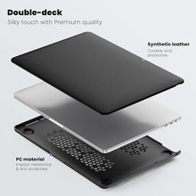 Load image into Gallery viewer, ProElite Case for MacBook Pro 13 inch Case M2 2024, 2023, 2022-2016 A2338 M1 A2251 A2289 A2159 A1989 A1708 A1706, Slim Leather Case with Foldable Stand, Black