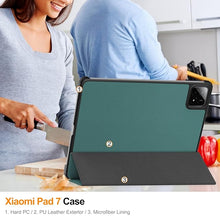 Load image into Gallery viewer, ProElite Cover for Xiaomi Mi Pad 8/8 Pro/Mi Pad 7/7 Pro 11.2 inch Cover Case, Trifold Flip Case Cover, Support Auto Sleep Wake, Dark Green