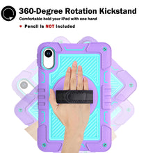 Load image into Gallery viewer, ProElite for Xiaomi Redmi Pad 2 11 inch Case, Rugged 3 Layer Armor case Cover for Xiaomi Redmi Pad 2 11 inch Case with Hand Grip and Rotating Kickstand with Shoulder Strap, Purple Blue