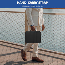 Load image into Gallery viewer, ProElite Polyster Tablet Sleeve Case Upto 11.5 inch with Front Pocket for iPad 10.2/10.9/Pro 11/Lenovo/Galaxy Tab A9 Plus/S7/S8/S9/Realme Pad/Redmi Pad/Mi Pad 7/Moto Tab G62/Oneplus Pad Tablet, Black