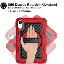 Load image into Gallery viewer, ProElite for Xiaomi Redmi Pad 2 11 inch Case, Rugged 3 Layer Armor case Cover for Xiaomi Redmi Pad 2 11 inch Case with Hand Grip and Rotating Kickstand with Shoulder Strap, Red