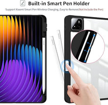 Load image into Gallery viewer, ProElite Cover for Xiaomi Mi Pad 7/7 Pro 11.2 inch case Cover, Transaprent Flip Case for Xiaomi Mi Pad 7/7 Pro 11.2 inch with Pen Holder (Supports Auto Sleep Wake Function), Black