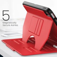 Load image into Gallery viewer, ProElite Cover Case for Apple iPad (A16) 11th/10th Gen (2025/2022) Case, Smart Magnetic Shockproof Protective Case with 5 Stable Stands with Pencil Holder for Apple iPad 11th/10th Gen, Red