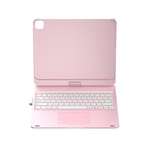 Load image into Gallery viewer, ProElite 360 Degree Rotatable Wireless Bluetooth TouchPad Keyboard Case Cover for Apple iPad Pro 13 inch 2024/2025 M4/M5, Built-in 7-Colors Backlit, Rose Gold