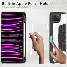 Load image into Gallery viewer, ProElite Cover for iPad Pro 12.9 Cover Case, 360 Degree Rotatable Smart Flip Case Cover for Apple iPad Pro 12.9 inch 2022/2021 6th/5th Gen, Transparent Back with Pencil Holder, Lavender