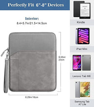 Load image into Gallery viewer, ProElite Polyester Tablet Sleeve Case Cover 6" to 8" for Amazon Kindle 6", Paperwhite 6.8", Kindle Fire, Apple iPad Mini 6/5/4/3/2/1, Lenovo M9/M8, Samsung Galaxy A9/A7 Lite Tablet, Dark Green